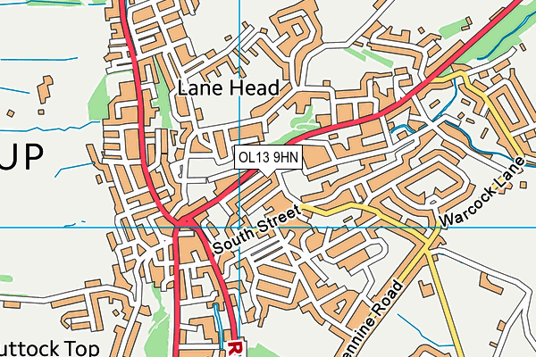 OL13 9HN map - OS VectorMap District (Ordnance Survey) OL13 9HN map - OS VectorMap District (Ordnance Survey)
