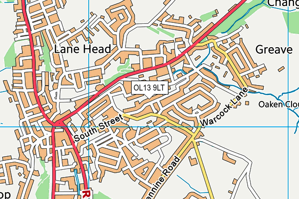 OL13 9LT map - OS VectorMap District (Ordnance Survey) OL13 9LT map - OS VectorMap District (Ordnance Survey)