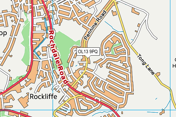 OL13 9PQ map - OS VectorMap District (Ordnance Survey) OL13 9PQ map - OS VectorMap District (Ordnance Survey)