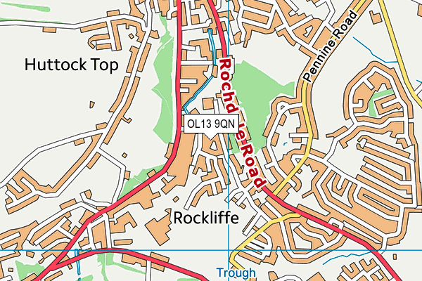 OL13 9QN map - OS VectorMap District (Ordnance Survey) OL13 9QN map - OS VectorMap District (Ordnance Survey)