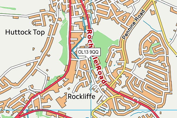 OL13 9QQ map - OS VectorMap District (Ordnance Survey) OL13 9QQ map - OS VectorMap District (Ordnance Survey)