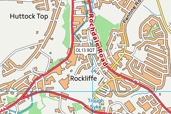 OL13 9QT map - OS VectorMap District (Ordnance Survey) OL13 9QT map - OS VectorMap District (Ordnance Survey)