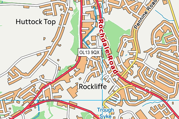 OL13 9QX map - OS VectorMap District (Ordnance Survey) OL13 9QX map - OS VectorMap District (Ordnance Survey)