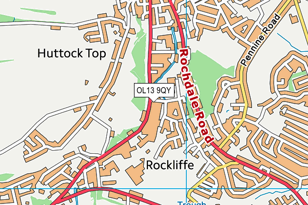 OL13 9QY map - OS VectorMap District (Ordnance Survey) OL13 9QY map - OS VectorMap District (Ordnance Survey)