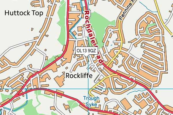 OL13 9QZ map - OS VectorMap District (Ordnance Survey) OL13 9QZ map - OS VectorMap District (Ordnance Survey)