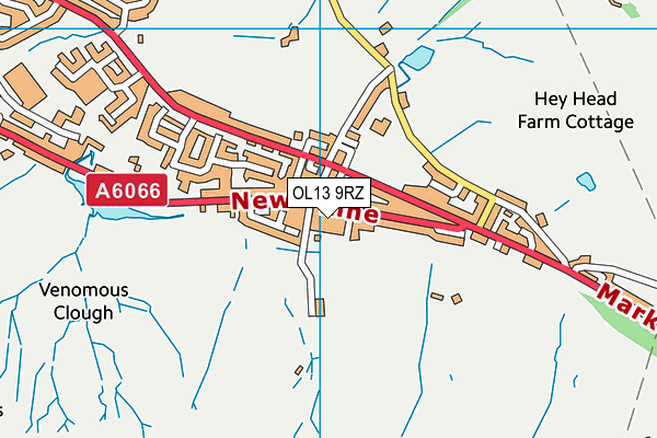 OL13 9RZ map - OS VectorMap District (Ordnance Survey) OL13 9RZ map - OS VectorMap District (Ordnance Survey)