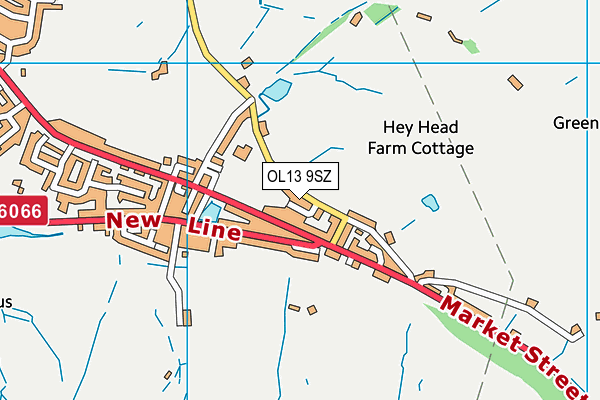 OL13 9SZ map - OS VectorMap District (Ordnance Survey) OL13 9SZ map - OS VectorMap District (Ordnance Survey)