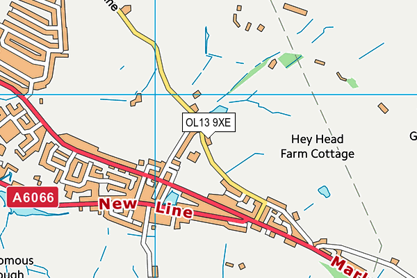 OL13 9XE map - OS VectorMap District (Ordnance Survey) OL13 9XE map - OS VectorMap District (Ordnance Survey)