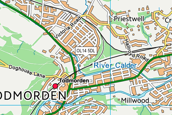 OL14 5DL map - OS VectorMap District (Ordnance Survey) OL14 5DL map - OS VectorMap District (Ordnance Survey)