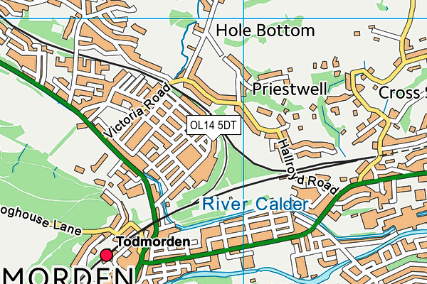 OL14 5DT map - OS VectorMap District (Ordnance Survey) OL14 5DT map - OS VectorMap District (Ordnance Survey)