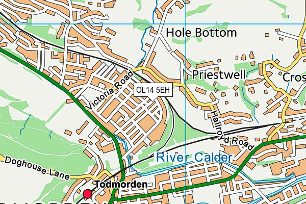 OL14 5EH map - OS VectorMap District (Ordnance Survey) OL14 5EH map - OS VectorMap District (Ordnance Survey)