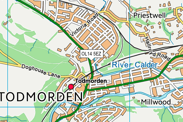 OL14 5EZ map - OS VectorMap District (Ordnance Survey) OL14 5EZ map - OS VectorMap District (Ordnance Survey)