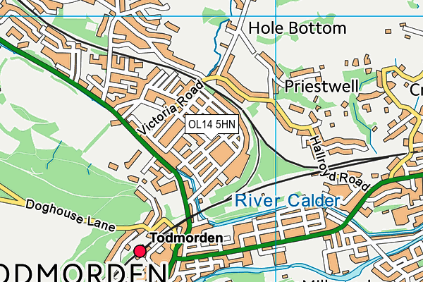 OL14 5HN map - OS VectorMap District (Ordnance Survey) OL14 5HN map - OS VectorMap District (Ordnance Survey)