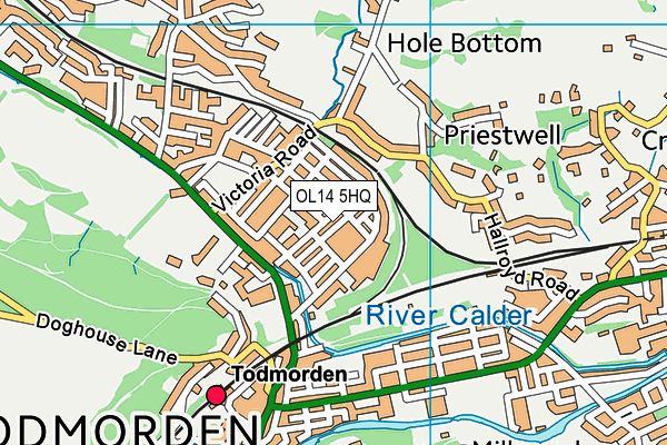 OL14 5HQ map - OS VectorMap District (Ordnance Survey) OL14 5HQ map - OS VectorMap District (Ordnance Survey)