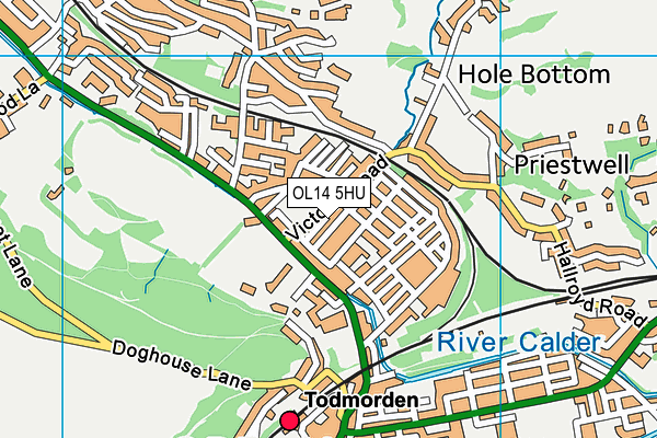 OL14 5HU map - OS VectorMap District (Ordnance Survey) OL14 5HU map - OS VectorMap District (Ordnance Survey)