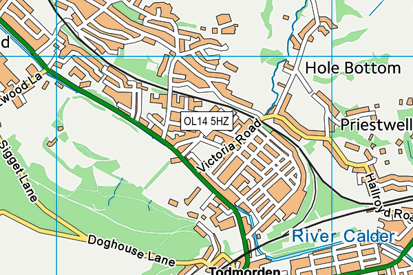 OL14 5HZ map - OS VectorMap District (Ordnance Survey) OL14 5HZ map - OS VectorMap District (Ordnance Survey)