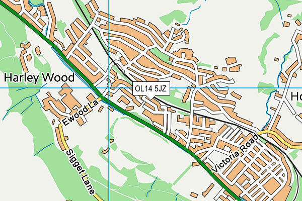 OL14 5JZ map - OS VectorMap District (Ordnance Survey) OL14 5JZ map - OS VectorMap District (Ordnance Survey)