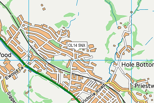 OL14 5NX map - OS VectorMap District (Ordnance Survey) OL14 5NX map - OS VectorMap District (Ordnance Survey)