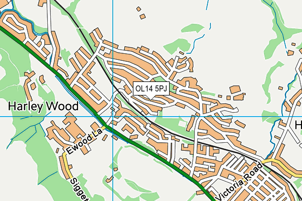 OL14 5PJ map - OS VectorMap District (Ordnance Survey) OL14 5PJ map - OS VectorMap District (Ordnance Survey)