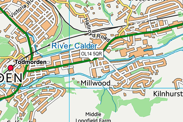 OL14 5QR map - OS VectorMap District (Ordnance Survey) OL14 5QR map - OS VectorMap District (Ordnance Survey)