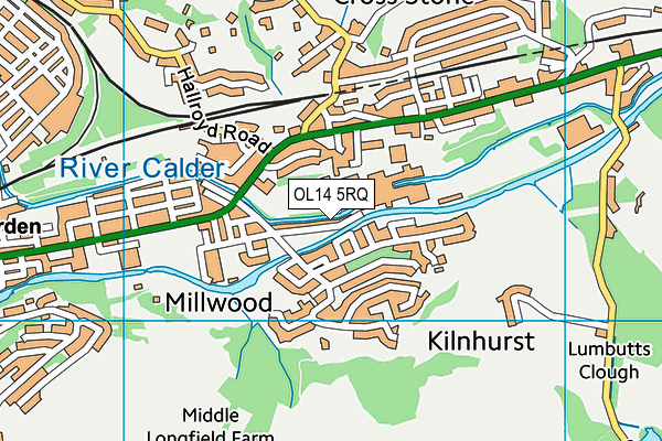 OL14 5RQ map - OS VectorMap District (Ordnance Survey) OL14 5RQ map - OS VectorMap District (Ordnance Survey)