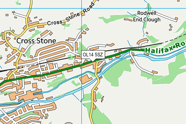 OL14 5SZ map - OS VectorMap District (Ordnance Survey) OL14 5SZ map - OS VectorMap District (Ordnance Survey)