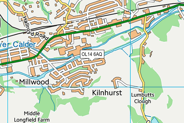 OL14 6AQ map - OS VectorMap District (Ordnance Survey) OL14 6AQ map - OS VectorMap District (Ordnance Survey)