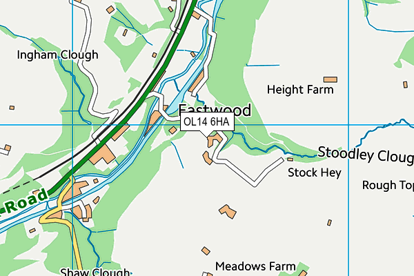 OL14 6HA map - OS VectorMap District (Ordnance Survey) OL14 6HA map - OS VectorMap District (Ordnance Survey)