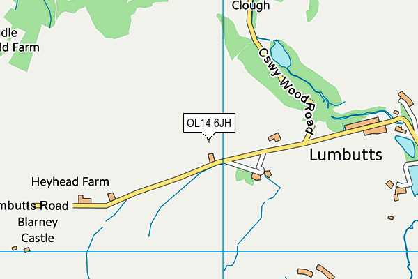 OL14 6JH map - OS VectorMap District (Ordnance Survey) OL14 6JH map - OS VectorMap District (Ordnance Survey)