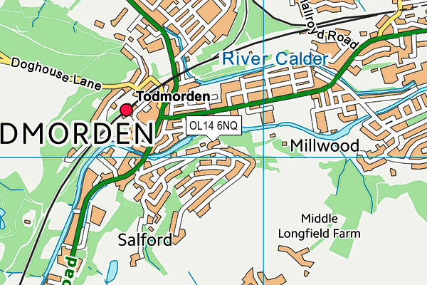 OL14 6NQ map - OS VectorMap District (Ordnance Survey) OL14 6NQ map - OS VectorMap District (Ordnance Survey)