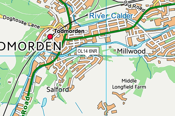 OL14 6NR map - OS VectorMap District (Ordnance Survey) OL14 6NR map - OS VectorMap District (Ordnance Survey)
