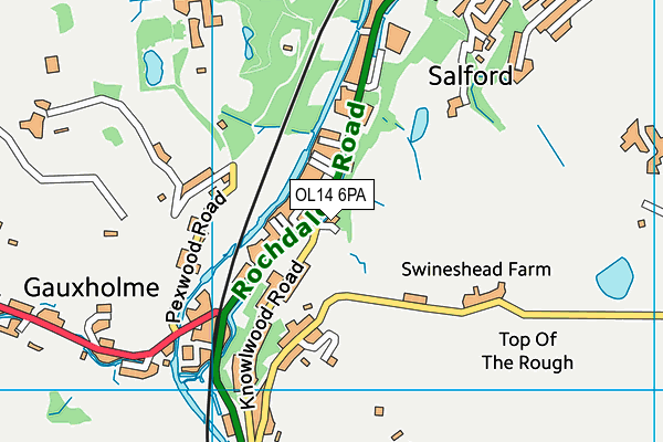 OL14 6PA map - OS VectorMap District (Ordnance Survey) OL14 6PA map - OS VectorMap District (Ordnance Survey)