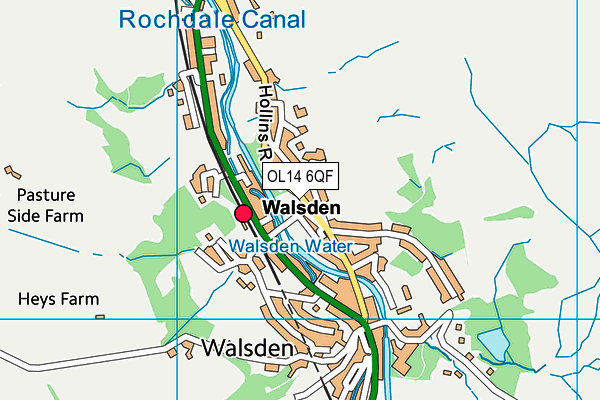 OL14 6QF map - OS VectorMap District (Ordnance Survey) OL14 6QF map - OS VectorMap District (Ordnance Survey)