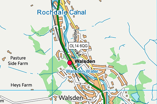 OL14 6QG map - OS VectorMap District (Ordnance Survey)
