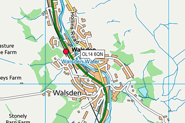 OL14 6QN map - OS VectorMap District (Ordnance Survey) OL14 6QN map - OS VectorMap District (Ordnance Survey)