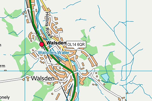 OL14 6QR map - OS VectorMap District (Ordnance Survey) OL14 6QR map - OS VectorMap District (Ordnance Survey)