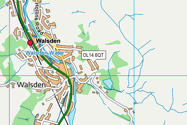 OL14 6QT map - OS VectorMap District (Ordnance Survey) OL14 6QT map - OS VectorMap District (Ordnance Survey)