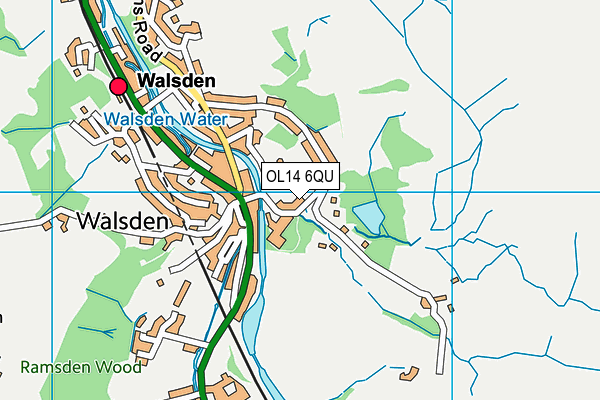 OL14 6QU map - OS VectorMap District (Ordnance Survey) OL14 6QU map - OS VectorMap District (Ordnance Survey)