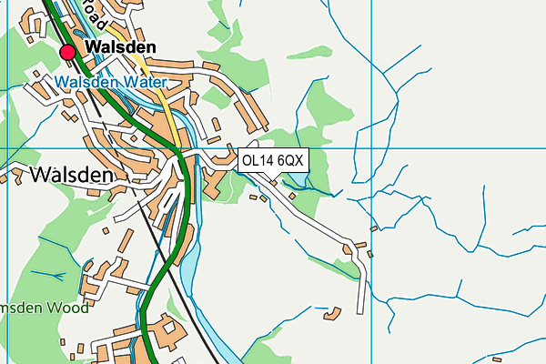 OL14 6QX map - OS VectorMap District (Ordnance Survey) OL14 6QX map - OS VectorMap District (Ordnance Survey)