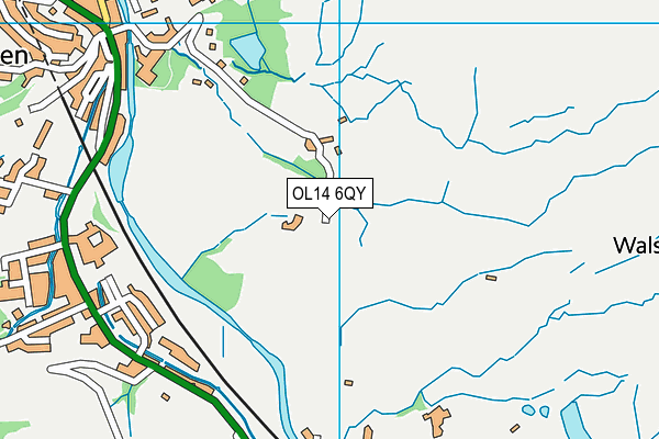 OL14 6QY map - OS VectorMap District (Ordnance Survey) OL14 6QY map - OS VectorMap District (Ordnance Survey)