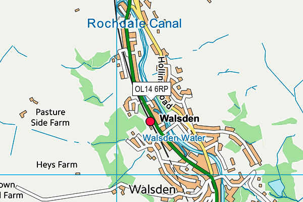 OL14 6RP map - OS VectorMap District (Ordnance Survey) OL14 6RP map - OS VectorMap District (Ordnance Survey)