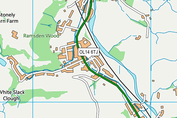 OL14 6TJ map - OS VectorMap District (Ordnance Survey) OL14 6TJ map - OS VectorMap District (Ordnance Survey)