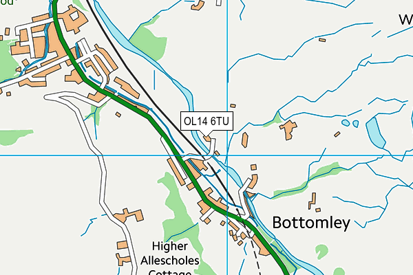 OL14 6TU map - OS VectorMap District (Ordnance Survey) OL14 6TU map - OS VectorMap District (Ordnance Survey)