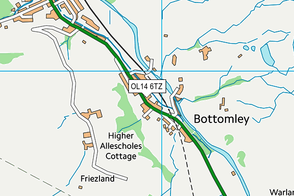 OL14 6TZ map - OS VectorMap District (Ordnance Survey) OL14 6TZ map - OS VectorMap District (Ordnance Survey)