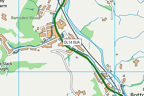 OL14 6UA map - OS VectorMap District (Ordnance Survey) OL14 6UA map - OS VectorMap District (Ordnance Survey)