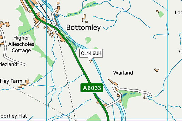 OL14 6UH map - OS VectorMap District (Ordnance Survey) OL14 6UH map - OS VectorMap District (Ordnance Survey)
