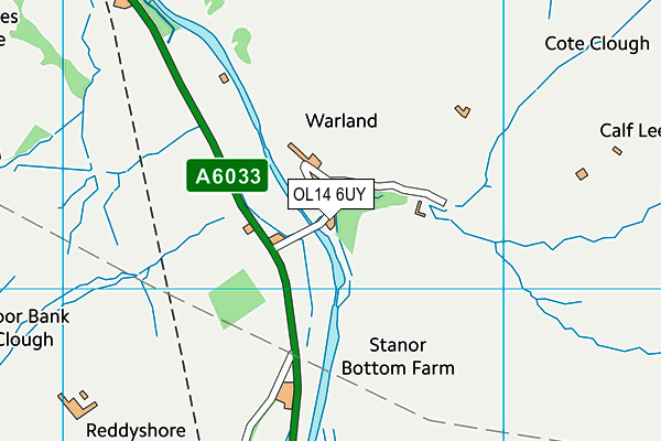 OL14 6UY map - OS VectorMap District (Ordnance Survey) OL14 6UY map - OS VectorMap District (Ordnance Survey)