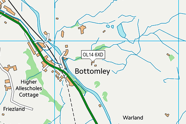 OL14 6XD map - OS VectorMap District (Ordnance Survey) OL14 6XD map - OS VectorMap District (Ordnance Survey)