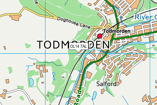 OL14 7AL map - OS VectorMap District (Ordnance Survey) OL14 7AL map - OS VectorMap District (Ordnance Survey)