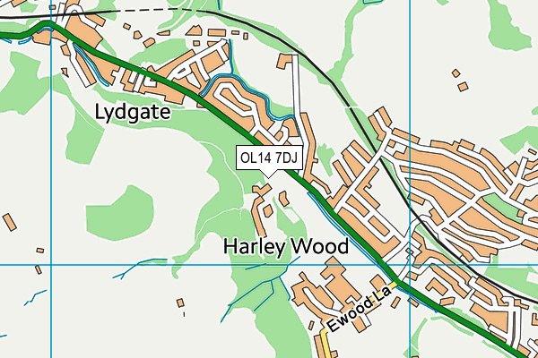 OL14 7DJ map - OS VectorMap District (Ordnance Survey) OL14 7DJ map - OS VectorMap District (Ordnance Survey)